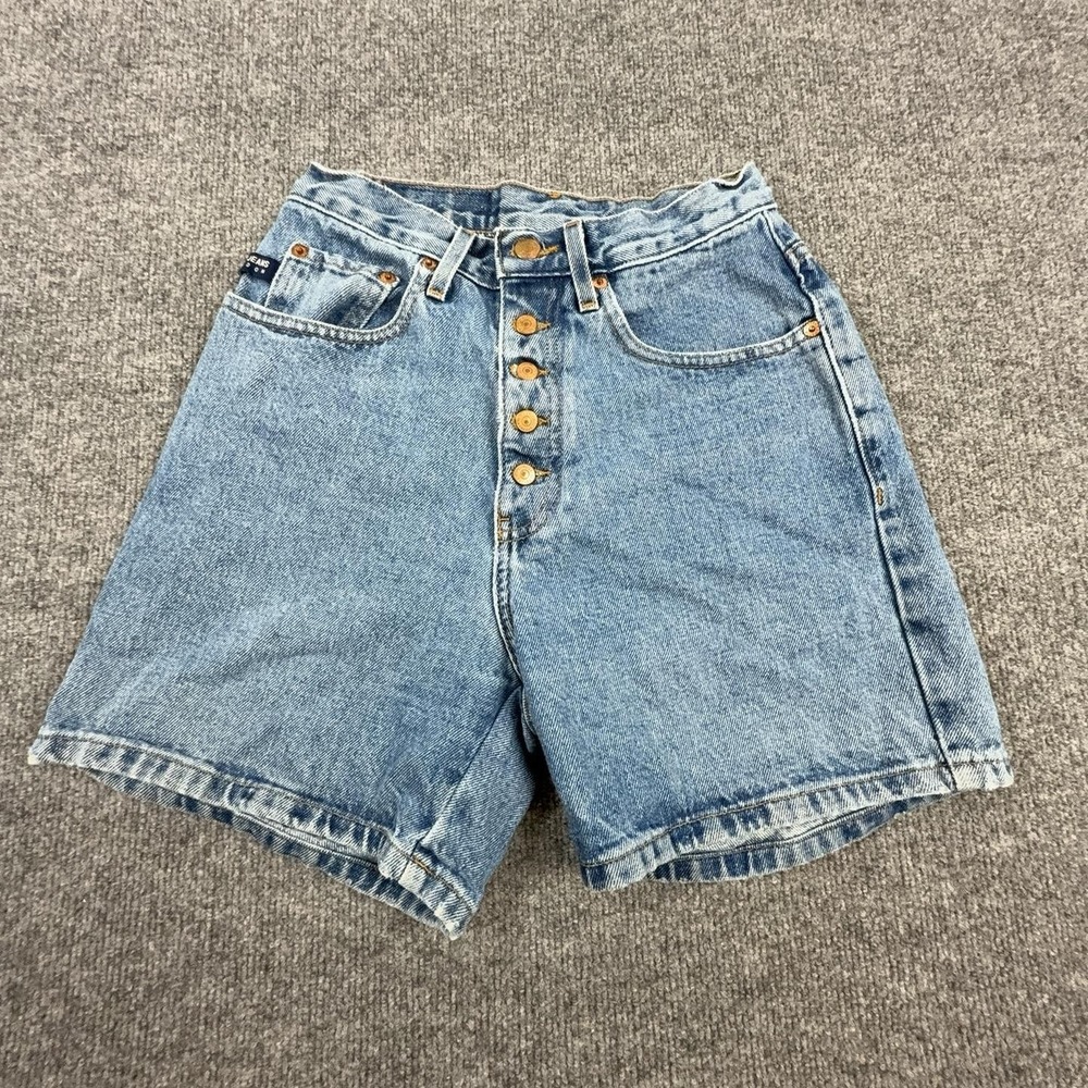 Pepe Jeans Shorts Womens 28 Blue Denim Mom High Rise Button Fly UKW11 PJL73